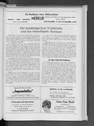 Die hamburgischen Walddörfer und das benachbarte Stormarn