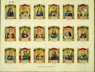 Porträts von 18 Heiligen (Nr. 17) - Ste. Melanie, St. Maurice, Ste. Eugénie...