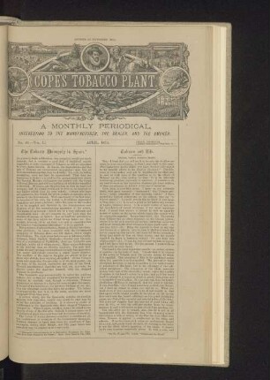 Cope's Tobacco Plant. No. 49. - Vol. I. April, 1874.