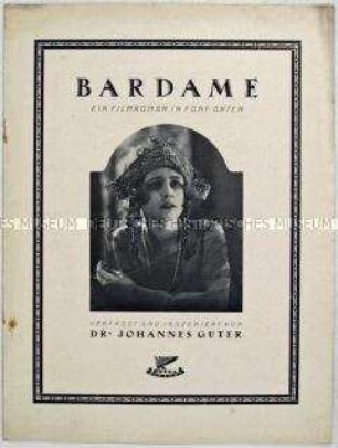 Filmprogramm zu dem deutschen Spielfilm "Bardame"