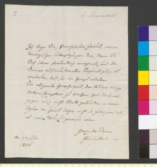 Brief von Einsiedel-Scharfenstein, Friedrich Hildebrand von an Goethe, Johann Wolfgang von