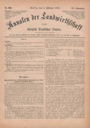 No. 10. Berlin, den 3. Februar 1872. XII. Jahrgang.