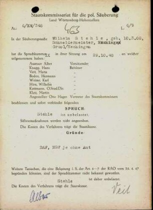 Stehle, Wilhelm