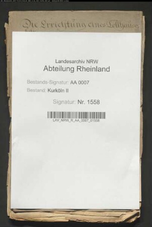 Einrichtung eines Irrenhauses in Bonn