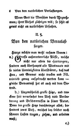 II. §. Von den natürlichen Veranlassungen