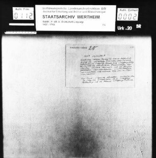 1640; +1676), Erbschenken Ludwig Casimir zu Limpurgs Sohn, mit den in U 6 genannten Lehnstücken.