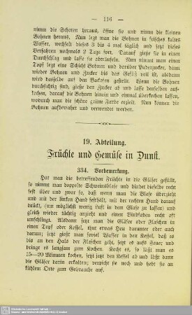 19. Abteilung. Früchte und Gemüse in Dunst