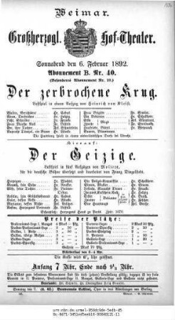 Der Geizige