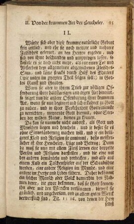 II. Von der krummen Art der Heucheley.