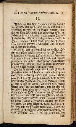 II. Von der krummen Art der Heucheley.