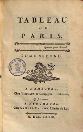 Tableau De Paris, 2