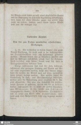 Siebentes [Sechstes] Kapitel. Von den zum Drehen unmittelbar erforderlichen Werkzeugen