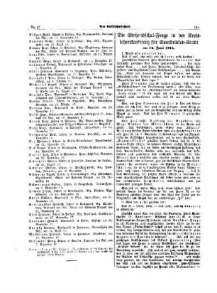 Die Einheitsschul-Frage in der Kriegslehrerkonferenz für Saarbrücken-Stadt : am 14. Juni 1918
