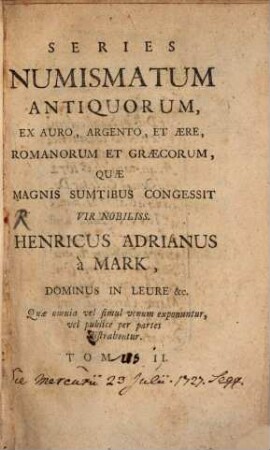 Series numismatum antiquorum, 2