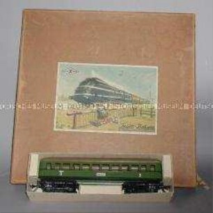 Zeuke-Eisenbahn im Originalkarton: D-Zugwagen der Deutschen Reichsbahn 2. Klasse Berlin-Erfurt