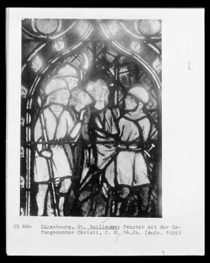 Fenster mit der Geburts- und Leidensgeschichte Christi, Bildfeld: Judaskuss
