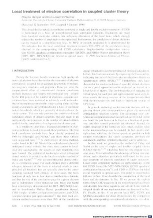 Local treatment of electron correlation in coupled cluster theory