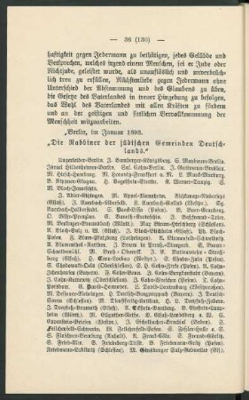 "Die Rabbiner der jüdischen Gemeinden Deutschlands."