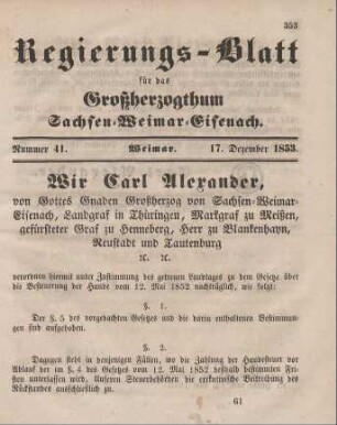 Nr. 41 : 17. Dezember 1853