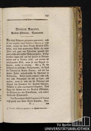 Viertes Kapitel. Arabes Skenitae. Saracenen.