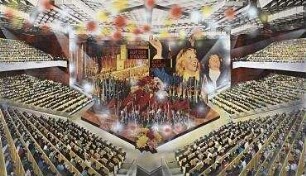 "Auf der Straße zum Glück" Der Große Saal im Palast der Republik Bespielungsvariante. Marx-Engels-Platz, Berlin-Mitte
