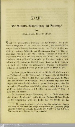 Die Altväter-Wasserleitung bei Freiberg