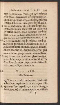 Cap. VIII. De Chirurgia.