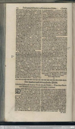 Die Predigten über den hundert und siebenzehenden Psalm