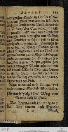 Hernach folgt der Weg von Genoua nach Meyland