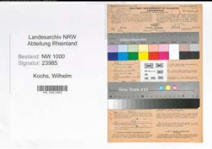 Entnazifizierung Wilhelm Kochs, geb. 24.04.1904 (Verw.Gehilfe)
