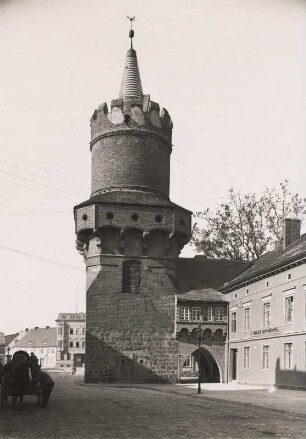 Prenzlau. Uckermark. Ansicht des aus dem 15. Jh. stammenden Mitteltorturms