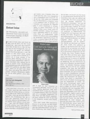Biographie: Betont leise