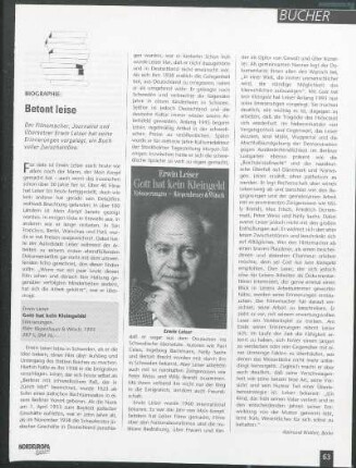 Biographie: Betont leise