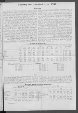 Nachtrag zum Jahresbericht von 1882.