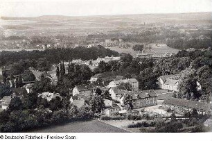 Pillnitz (Dresden-Pillnitz). Stadtteilansicht. Blick nach Südwest