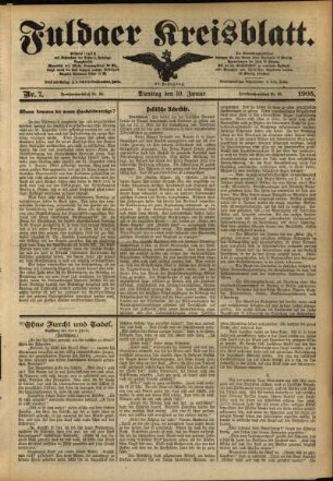 Ausgabe vom Dienstag, den 10. Januar 1905.