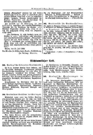 Geologische Literatur Deutschlands : [Nichtamtlicher Teil]