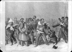 "Um ein Teller Suppe", Szene vom Rückzug der großen Armee 1812