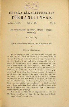 Upsala Läkareförenings Förhandlingar : Red. af P[er] Hedenius, 30