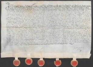 Instrumentum cautionis des Christoph Philipp von Hohenfeld.