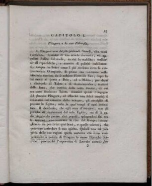 Capitolo I. Pitagora e la sua Filosofia.