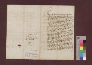 Die Stadt Burkheim und die Dörfer Rotweil, Jechtingen, Oberbergen und Vogtsburg in der Herrschaft Burkheim im Talgang treffen ein Abkommen wegen der Erbauung eines Gefängnisses zu Burkheim, der Gefangenen etc.