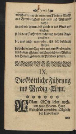 IX. Die Göttliche Führung ins Predig-Amt.
