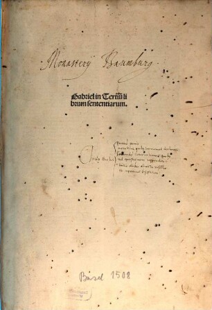 Gabriel super primo sententiarum, 3