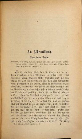 Missionspredigten, in der heiligen Fastenzeit gehalten, 1