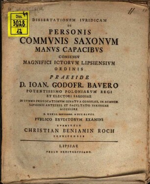 Diss. iur. de personis, communis Saxonum manus capacibus
