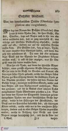 Von den lymphatischen Drüsen (Glandulae lymphaticae oder conglobatae)