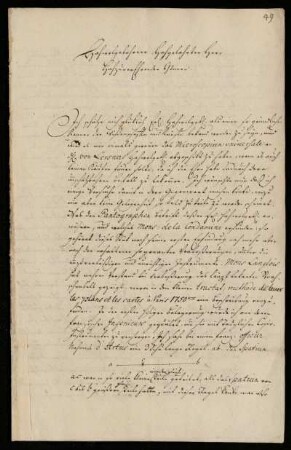 Brief von Johann Gottlieb Stegmann an Johann Friedrich von Uffenbach, Kassel, 1764
