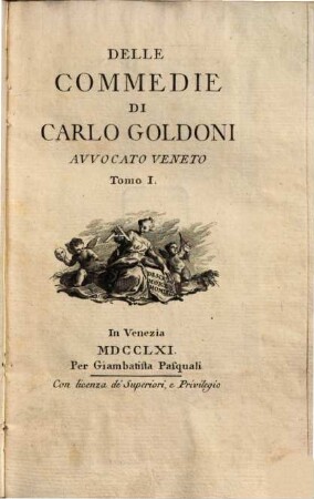 Le commedie di Carlo Goldoni. 1