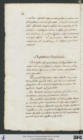 [S. 64] De quattuor deputatis